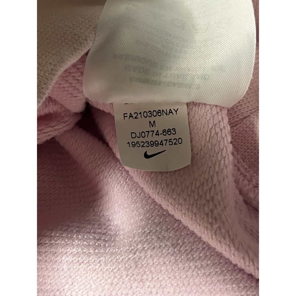 Nike Dri-FIT Cropped Sweatshirt Women's Med Pink Training Crew Swoosh DJ0774-663 - Picture 5 of 10